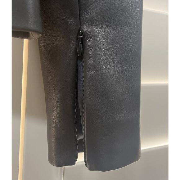 Ralph Lauren Collection Purple Label Leather Jacket Black Off Shoulder Runway 6 - Picture 6 of 16